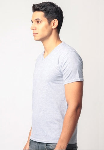 Plain Gray Vneck